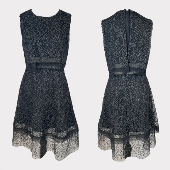 Jonathan Simkhai | Dresses | Nwot Jonathan Simkhai Tricot Overlay  Embroidered Black Silk Dress Womens Size 4 | Poshmark